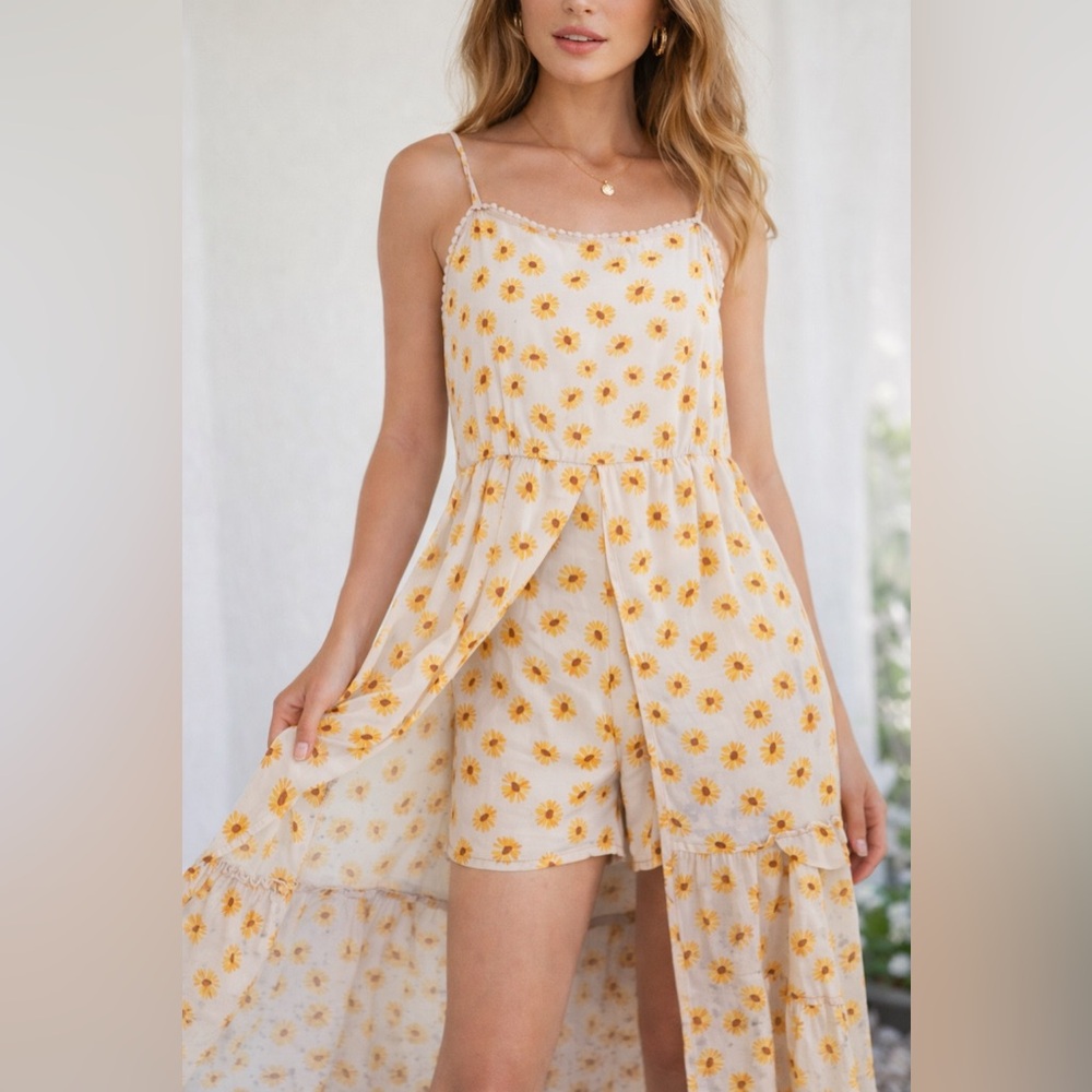🌼 Art N Class Daisy Romper Dress | Built-In Shorts | Boho Cottage KIDS size 8